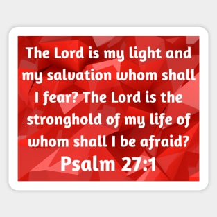 Bible Verse Psalm 27:1 Sticker